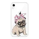 YANTALHKBHDAU Phone Case for iPhone X XR XS MAX 8 7 6S 6 S Pug French Bulldog Silicone Soft Back Cover for Apple iPhone 8 7 6S 6 S Plus Case (Color : A-No.1, Size : for iPhone 6 Plus)
