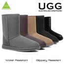 UGG Boots Short Classic Premium Australian Sheepskin Water Resistant Non Slip AU