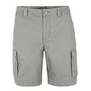 Mens Classic-fit Cargo Shorts Utility Workwear Cotton Combat Chino 6 Pocket Half Pants (Grey, 34)