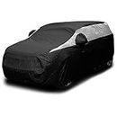 Titan Jet Black Poly 210T Car Cover for Compact SUV 432-475 cm. Waterproof, UV Protection, Scratch Resistant, Driver-Side Zippered Opening. Fits Rav4, Rogue, CR-V and More.