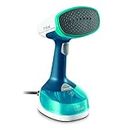 T-Fal DT7050 Access Steam Minute Travel, versatile handheld steamer, steam iron, refresh, sanitize clothes, couch covers, curtains, Blue/White