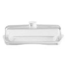 Butter Keeper Tray, Butter Server Tray, Butter Storage Container with Lid, Airtight Glass Butter Dish, Microwave Safe Butter Stick Keeper, Cream Cheese Container, Dishwasher Safe for Kitchen Home
