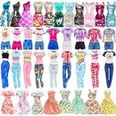 10 Set Doll Clothes Including 3 Sequins Dresses 3 Floral Dresses 4 Casual Outfits Tops and Pants for 11.5 Inch Girl Doll
