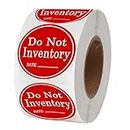 Remarkabel Do Not Inventory Labels, Red with White 1.5 inch ''Do Not Inventory - Date'' Stickers for Quality Control, Inventory, Warehouse Receiving (500Pcs)
