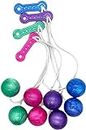 4PCS Clackers Balls Clackers Balls On String Clackers Balls Retro Clackers Balls Party Games Fun Swinging Ball Vintage Toys Set Party Favors for Kids (Random Colour) (Without Lights)