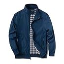 URBANFIND Men's Sports Shell Jacket Lightweight Windbreaker Outdoor Recreation Coat US L Blue