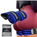 KICOSOADT BFR Booty Bands for Women Glutes & Hip Building, Resistance Bands for Glutes, Butt Lift, Best Fabric Leg Bands, Assist in Exercise, Shape and Adjust Your Glute (Blue)