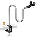 ZealSound Microphone Arm Stand,Flexible Gooseneck Desktop Mic Stands Holder with Heavy Duty Desk Clamp and Microphone Clip, 3/8" to 5/8" Screw Adapter for Blue Yeti Snowball Ice Spark & Other Mics 19"