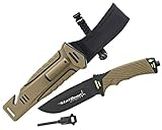 StatGear Surviv-All Fixed-Blade Bowie Knife with Sheath, Firestarter, Sharpener & Cord Cutter for Hunting Camping Outdoors Hiking EDC