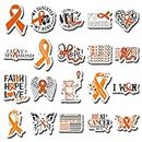 UNILYLY Leukemia Cancer Awareness Bumper Stickers Inspirational Car Decals Orange Ribbon Aesthetic Label for Truck Laptop Vehicle Automotive Exterior Accessories Cancer Fighter Design, 2 x 2 inch