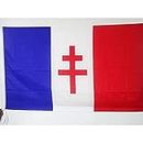 AZ FLAG - Drapeau France Général de Gaulle - 150x90 cm - Drapeau Français 1959 100% Polyester Avec Fourreau et cordelette - Pavillon 110 g