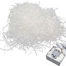 EIHI 200g Kraft Shredded Tissue Paper Straw Baskets Shredded Paper Gift Box Filling Recyclable Paper with Grass for Parties Gift Box Filling-Blanco