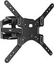 MX 32 to 60 inch Screen TV Wall Mount with Adjustable Full-Motion Mount Tilt and Entertainment Shelf, LED, LCD, OLED and Plasma HD TV Flat Screen TVs Black Mount(MX3884)