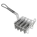 Josenidny 4 Grid Kitchen Fried Cooking French Fries Basket Tortilla Fry Basket for Deep Fat Fryer Basket Stainless Steel