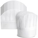 Juvale Chef Hats ? 24-Pack Disposable White Paper Chef Toques Chef Supplies Adjustable Professional Kitchen Chef Caps for Baking Culinary Hygiene Cooking Safety 20-22 Inches in Circumference