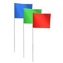Zozen 100Pack Marking Flags, Red&Green&Blue, Marker Flags for Lawn, 15x4x5 Inch | Landscape Flgs, Irrigation Flags, Lawn Flags, Yard Markers, Match with for Distance Measuring Wheel.