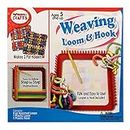 Potholder Loops and Loom Kit – Kit Includes Plastic Loom, Hook, 4 Ounces of Cotton Weaving Loops in Assorted Colors, and Project Guidelines – Weave Handmade Potholders, Glasses Cases, Even a Purse
