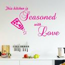 Winston Porter This Kitchen Is Seasoned w/ Love Sticker Wall Decal Vinyl in Pink | 8 H x 14 W in | Wayfair BC6B1E9639FD46888B1128C7FBCA635A