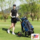 Durable Foldable Steel Golf Cart with Mesh Bag