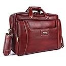 HAMMONDS FLYCATCHER Laptop Bag for Men, Brown - Genuine Leather Office Messenger Bag - Fits 14/15.6/16 Inch Laptop/MacBook -Water Resistant -Shoulder Bag for Travel -Executive Office Bag with Warranty