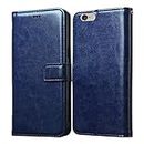 Casotec Flip Cover for Apple iPhone 6 / 6S | Premium Leather Finish | Inbuilt Pockets & Stand | Flip Case for Apple iPhone 6 / 6S (Blue)