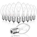 Bonlux 7W E14 Night Light Bulbs,C7 Dimmable Salt Lamp Light Bulbs,Warm White 2700K Incandescent Light Bulbs Small Screw,300? Pygmy Spare Bulb for Oven,Fridge,Touch Lamp,Scentsy Warmer -10Pack