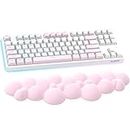 ATTACK SHARK Gaming Keyboard Wrist Rest Pad,Memory Foam Keyboard Palm Rest, Ergonomic Hand Rest,Wrist Rest for Computer Keyboard,Laptop,Mac,Lightweight for Easy Typing Pain Relief-Pink