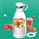 Personal Portable USB Rechargeable Electric Mini Fresh Juicer Blender and Smoothie Maker (White)
