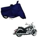 MotoTrance ESSENTIALS Blue Bike Cover - Indian Chief Classic | With Storage Bag | Water Resistant | Dust and Heat Protection | PU Taffeta | Mirror Pockets | 5-Thread Interlock Stitching | Motorcycle Cover | Stylish Bike Accessories (Blue)