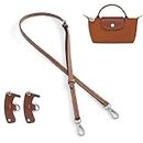 EMITDOOG Handbag Straps No-Punch Transformation Accessory Adjustable Length Leather Replacement Strap (Color : Brown Gold, Size : L)