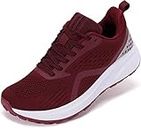 BRONAX Wide Womens Road Running Shoes Lightweight Comfortable Lace up Size 10w Wine Red Walking Athletics Sports Jogging Sneakers Female Tennis Footwear Red 41
