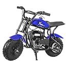 XtremepowerUS Mini Dirt Bike, 40CC 4-Stroke Kid Gas Powered Off-Road Motorcycle Gas Pocket Pit Trail Mini Bike Weight Support 165 LBS, Racing Blue