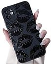 Finyosee Compatible with iPhone 11 6.1inch Case,Cute Lips Print Cool Black Solid Design,Soft Silicone Slim Thin Girly Phone Case Protective Shockproof Cover for Women Girls-Lips