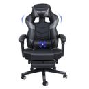 Video Gaming Chair Massage for Adults with Footrest Computer Desk Chair