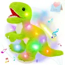 45cm Musical führte hellgrüne Musik Dinosaurier weiche Kissen gefüllt Geburtstags geschenk