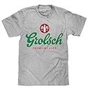 Tee Luv Grolsch Premium Lager T-Shirt - Grolsch Beer Shirt (XX-Large) Athletic Heather