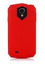 WOW IMAGINE Military-Grade Tough Hybrid Stealth Armour Series Shockproof Rugged Back Case Cover for Samsung Galaxy S4 I9500 - Crimson Red