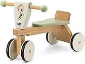 Tiny Love Wooden Baby Trike, Ride On Trike, Baby Balance Bike, Rubber Coated Wheels, Supports Motor Skills, Cognitive Development, Comfortable Natural Design, 18-36 Months, Boho Chic