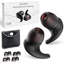 KAUGIC Ear Plugs for Sleeping Noise Cancelling, Reusable Silicone Earplugs for Sleep, Concerts, Travel, Focus, 4 Pairs Ear Tips in XS/S/M/L, Black