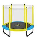 Dolphy 60" Kids Trampoline with Enclosure Net Jumping Mat and Spring Cover Padding Trampoline Jump Outdoor Indoor Trampoline for Home School Entertainment Multicolor