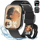 KIPTUMTEK Smartwatch Donna Uomo con Chiamate Bluetooth, 2 Orologio Fitness Cinturini con Monitoraggio del Sonno/SpO2/Pedometro,100+ Modalità Sportive, IP68 impermeabile per iOS Android
