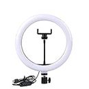 HUMBLE LED 10 Inch Ring Light with Monopod 3 Level Brightness Dimmable Lighting for Vlogging, YouTube Video, Photo Shoot Live Streaming & Makeup Compatible with All Smart Phones & Cameras