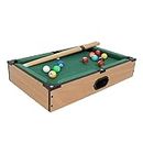 ToyMart Wooden Mini Table Top Snooker Table/Billiard Pool Table Game with 2 Sticks & 16 Balls for Kids