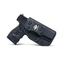 Walther PPS M2 Holster IWB Kydex for Walther PPS M2 9mm / .40 Pistol Case - IWB Holster Walther PPS M2 9mm - Cintura Interior Transporte Oculto Holster Walther PPS 9mm (Black, Right Hand)