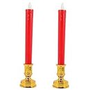 Veemoon 2pcs Electronic Candle Flameless Candles Battery Operated Candles Electric Candles for Windows Candles Battery Operated Fake Candles Floating Candles Battery Candles