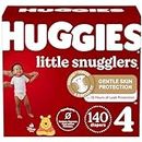 Huggies Diapers Size 4-Little Snugglers Disposable Baby Diapers, 140ct, One Month Supply