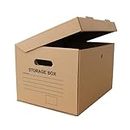 W E Roberts (Corrugated) Ltd A4 Cardboard Archive Filing Storage Boxes - 15" x 12" x 9"/390mm (L) x 304mm (W) x 238mm (H) (Pack of 5)