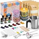 Popolic DIY Scented Candle, Candle Making Kit Supplies Candle Craft Set by Advanced Aromatic Oil Non-Toxic Soybean Wax Tins Stickers Wicks Pot Dyes, Suitable for Candle Making Beginners to Advanced