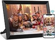 Jkevow 10.1 Inch Digital Photo Frame WiFi, Frameo Digital Picture Frame Built in 32GB Memory, 1280x800 IPS LCD Touch Screen Auto-Rotate Share Moments Instantly via Frameo App from Anywhere
