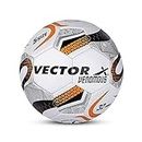 Vector X Venomous Machine Stitched Football(Color : White-Orange) Size -5